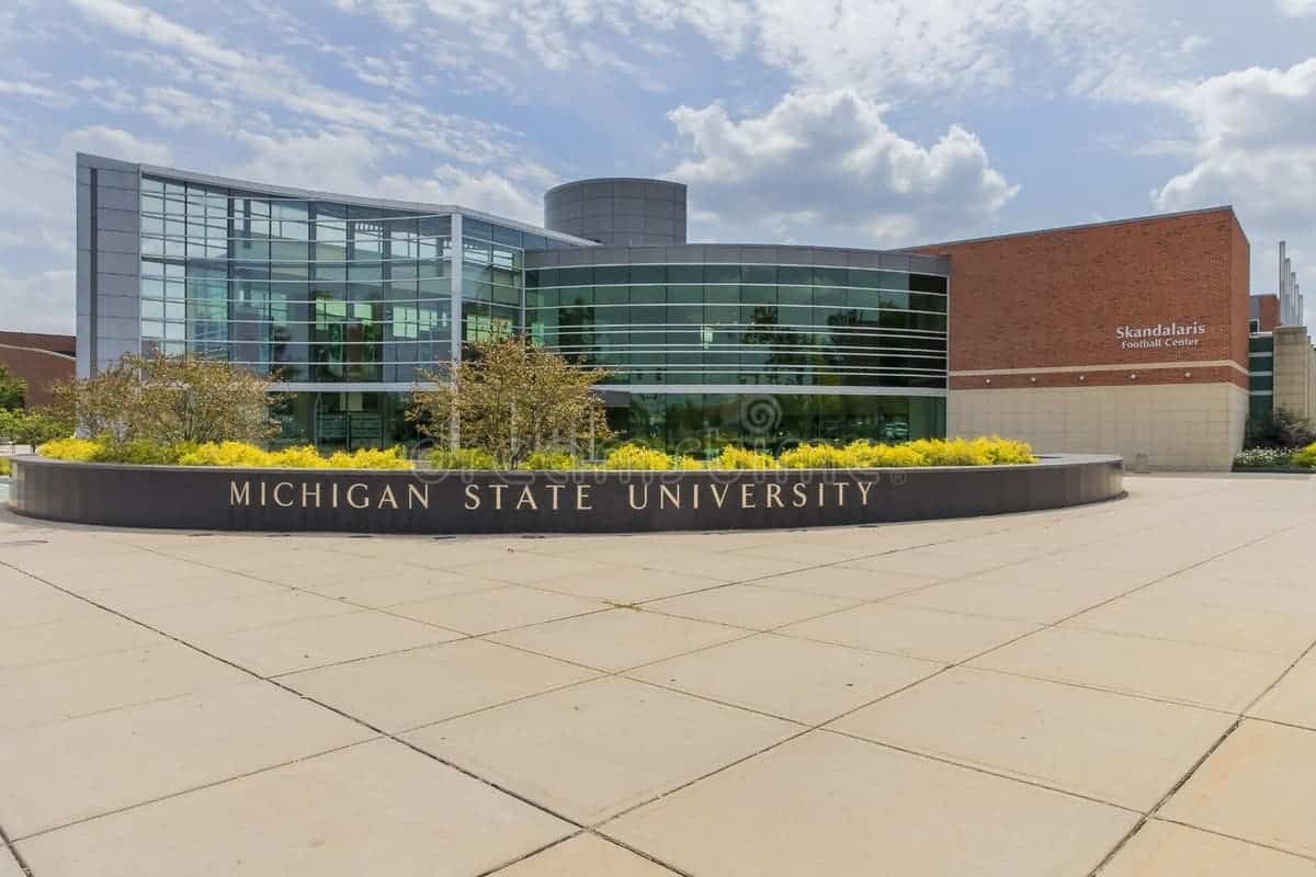 Alt Text: Michigan State University Campus Building – Study Silently
