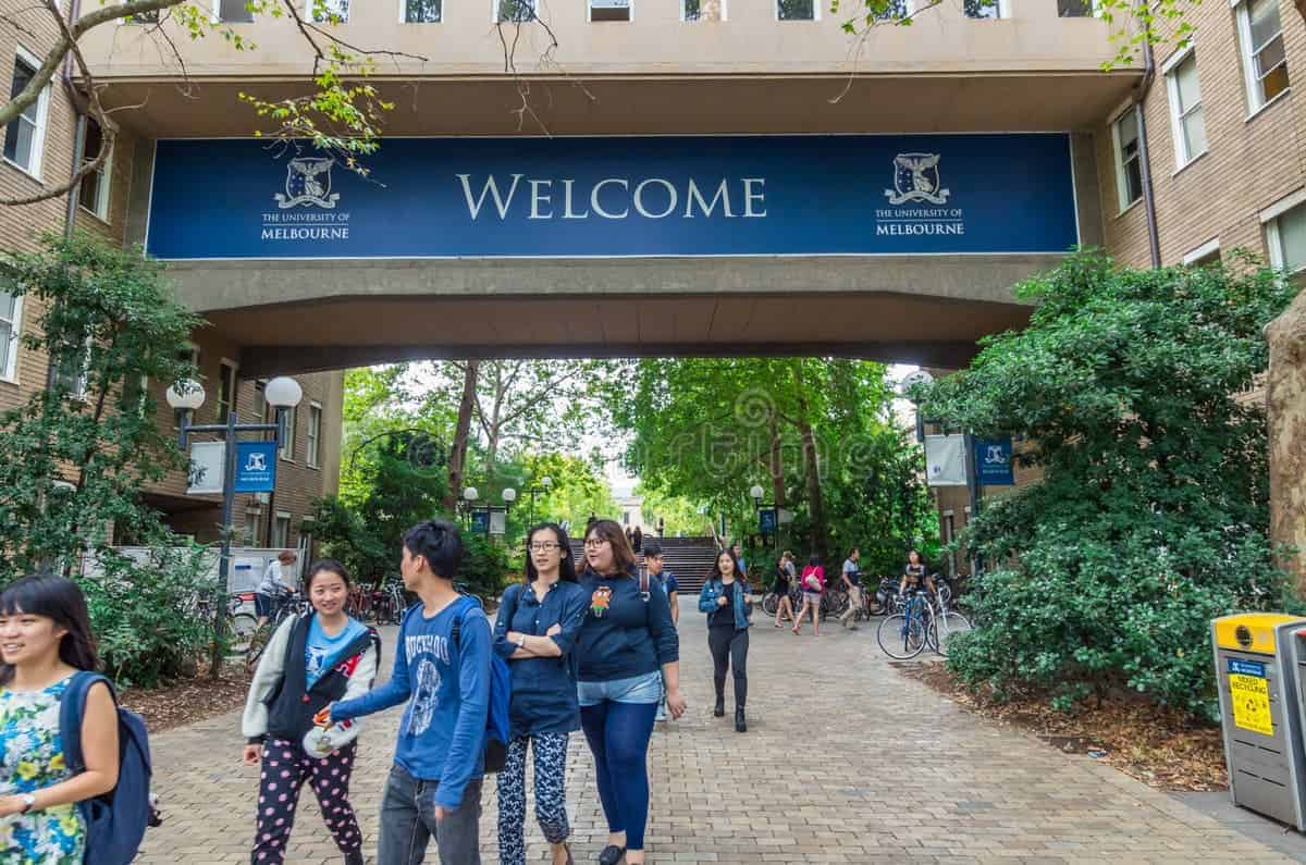 Melbourne University – Top Australian University Beautiful view of the University of Melbourne campus in Australia, known for its historic buildings and vibrant student life.