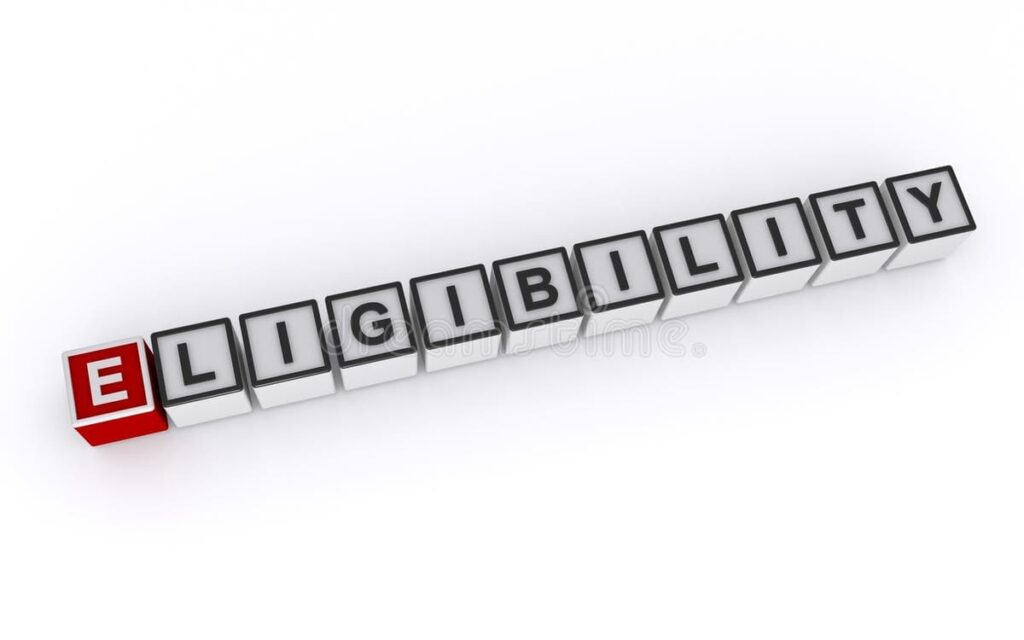3D cubes spelling the word "Eligibility" with the letter E highlighted in red