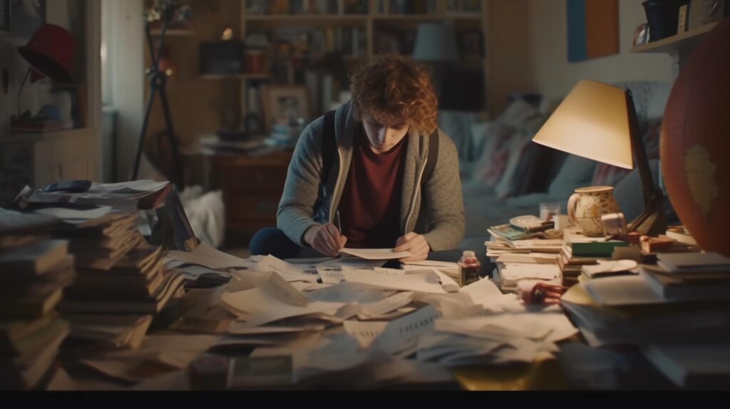 Student life in Netherlands showing international student studying in a cozy room