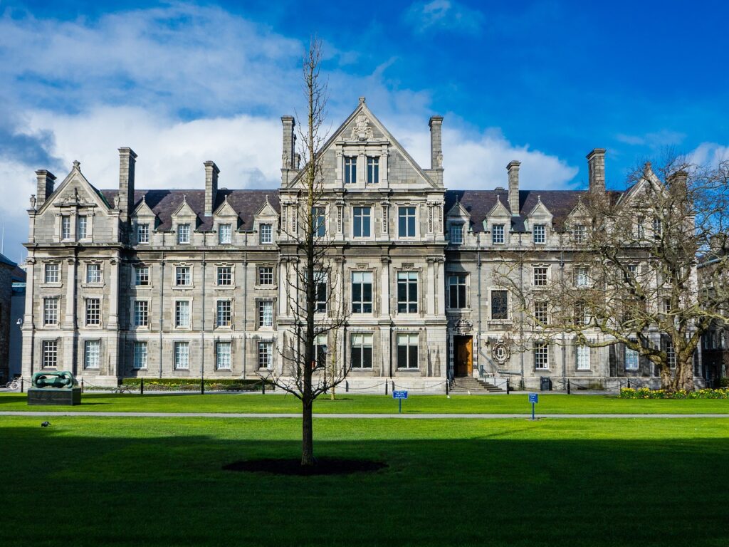 Historic university building in Dublin, Ireland representing world-class education and study opportunities in Ireland