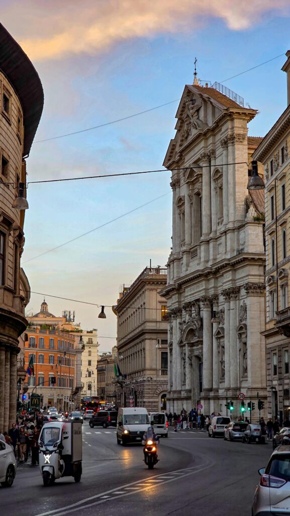 Historic street view of Rome showcasing Italian lifestyle for students studying in Italy