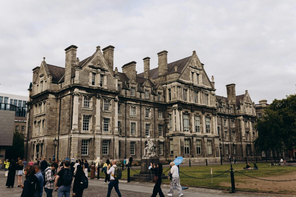 Trinity College Dublin campus showcasing historic architecture, a top university for students who want to study in Ireland