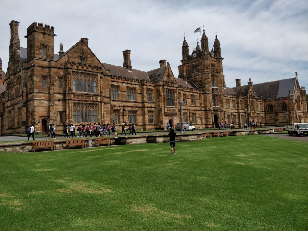 The University of Sydney campus in Australia with historic gothic architecture – How to Study Abroad After 12th guide