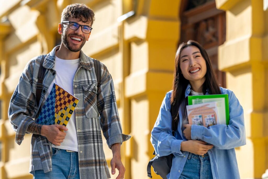 Best Time to Study Abroad Spring Intake students walking on university campus