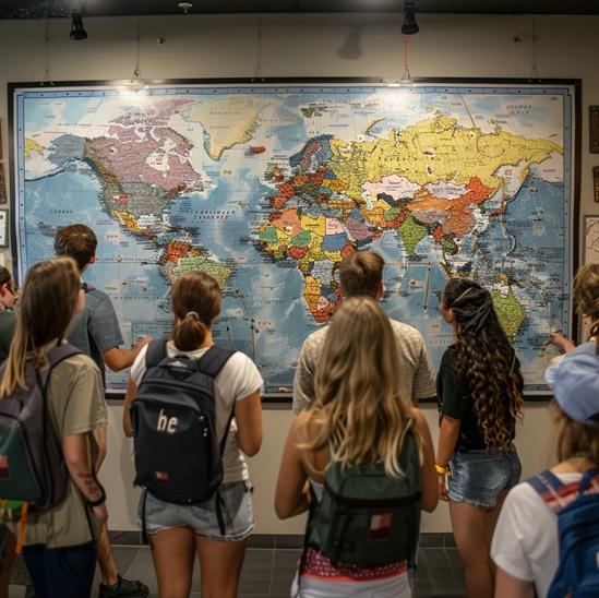 Study Abroad with Family global countries map students planning education abroad