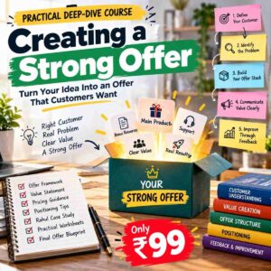 Creating a Strong Offer Practical Deep-Dive Course – ₹99 Offer Creation Workboo